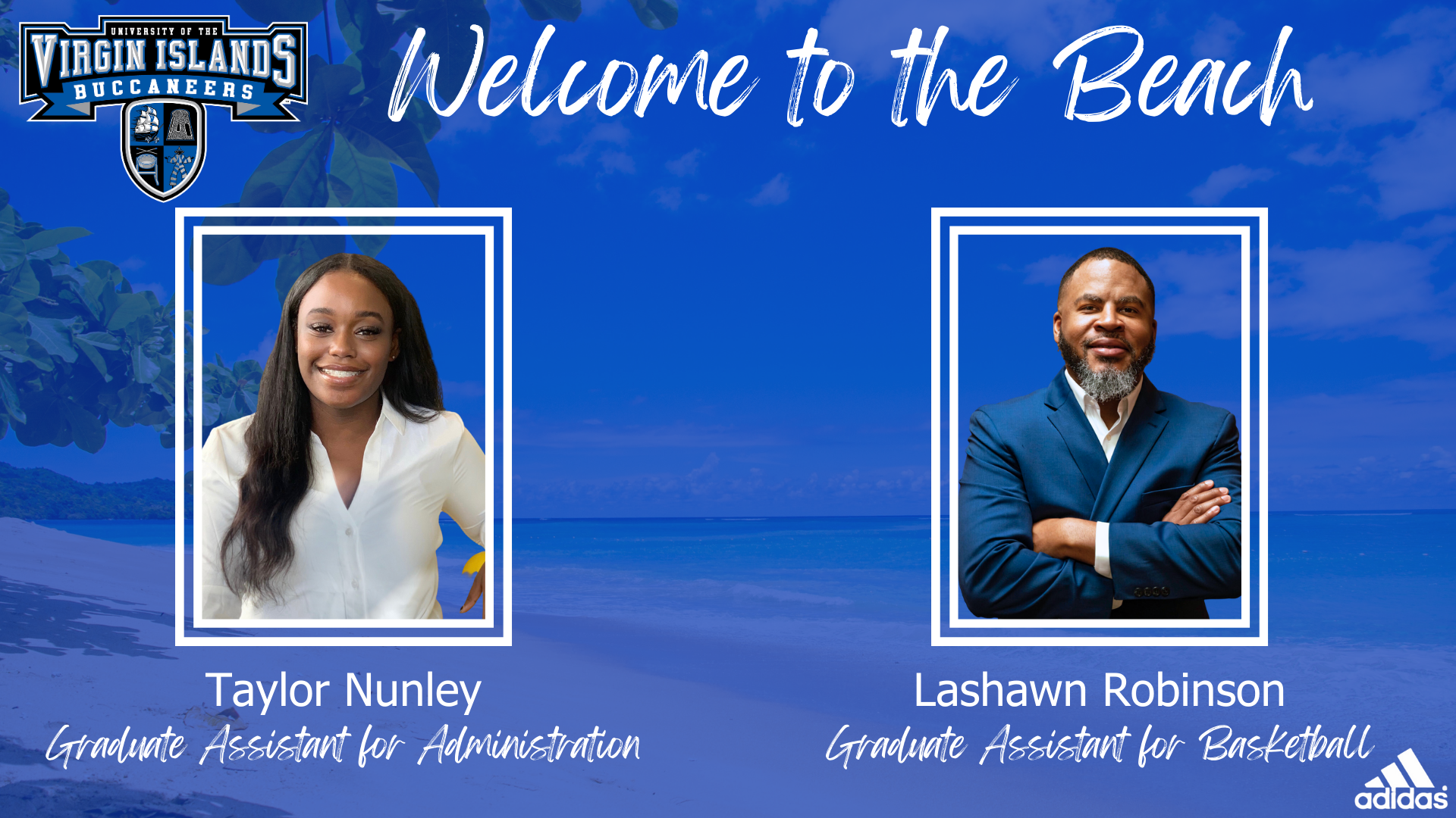 Nunley, Robinson Named Graduate Assistants at UVI